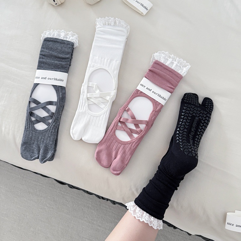 Yoga sokken met kanten rand en - Toe Sock Split recensie en prijs