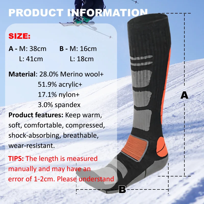 1 paar merinowol skisokken her - Thermal Sock Winter recensie en prijs